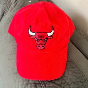 Chicago Bulls NBA Elevation Red Cotton Adjustable Dad Hat Baseball Cap One Size